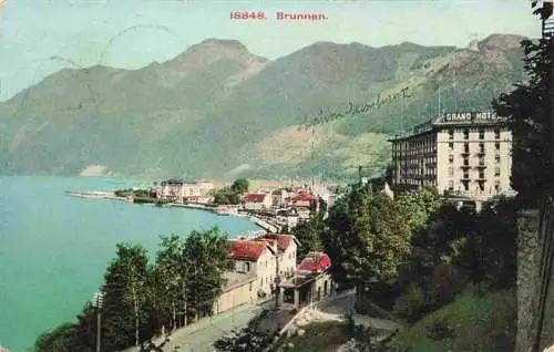 AK / Ansichtskarte  Brunnen__SZ Vierwaldstaettersee Grand Hotel