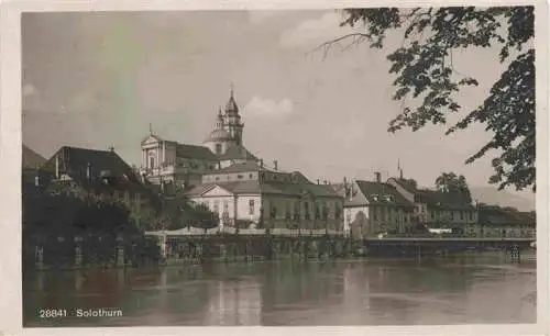 AK / Ansichtskarte  Solothurn_Soleure_SO Aarepartie mit Kirche