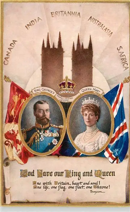 AK / Ansichtskarte  Adel_England King George V Queen Mary