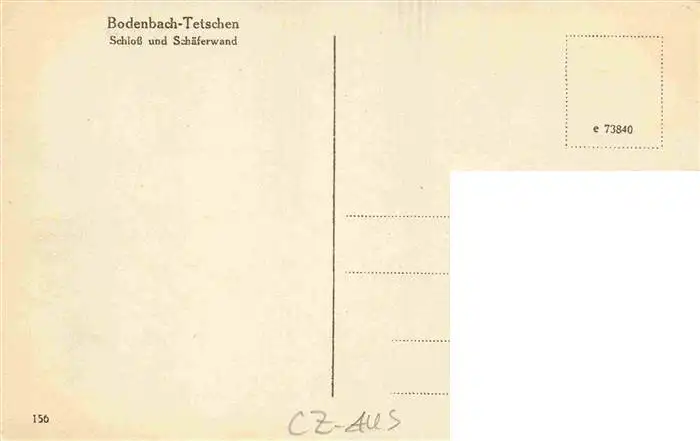 AK / Ansichtskarte  Tetschen-Bodenbach_Boehmen_Decin_CZ Schloss und Schaeferwand