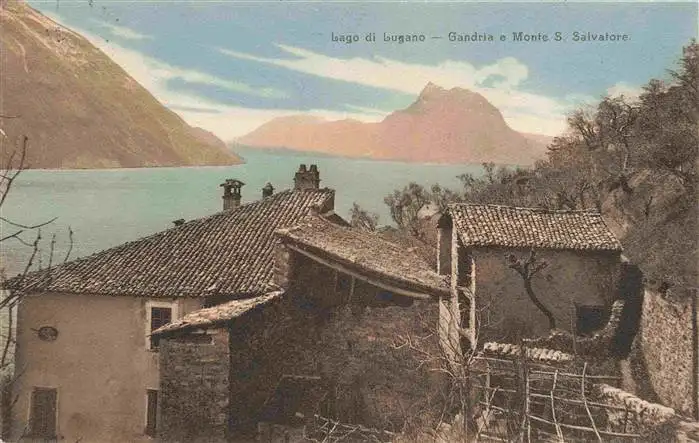 AK / Ansichtskarte  Gandria_Lago_di_Lugano e Monte San Salvatore