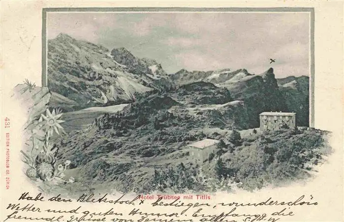 AK / Ansichtskarte  Truebsee_OW Hotel Truebsee mit Titlis