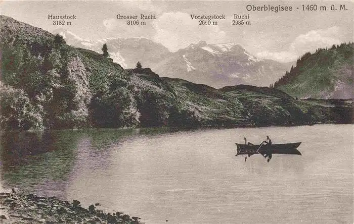 AK / Ansichtskarte  Oberblegisee_GL mit Hausstock Grosser Ruchl Vorstegstock und Ruchl