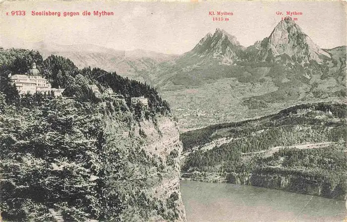 AK / Ansichtskarte  Seelisberg_UR mit Seelisbergersee und den Mythen