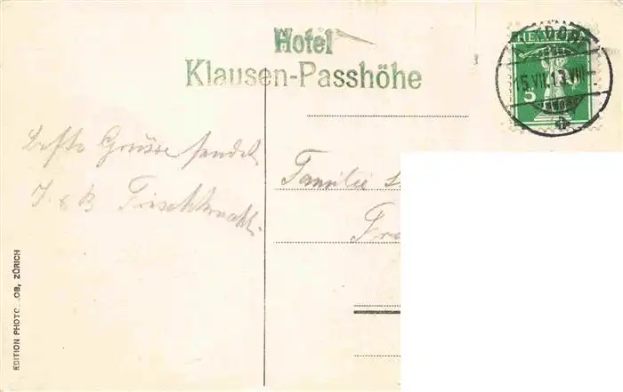 AK / Ansichtskarte  Klausenpass_1948m_UR Hotel Klausen Passhoehe Kammlistock Scheerhorn
