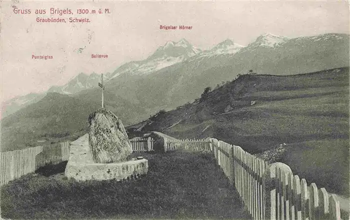 AK / Ansichtskarte  Brigels_GR Brigeler Hoerner Puntalglas Bellevue