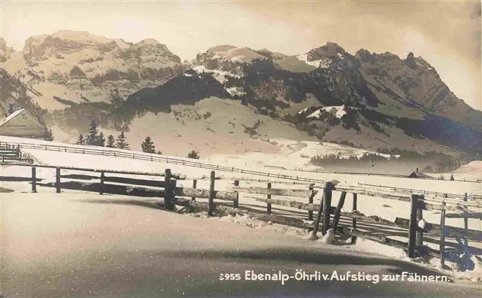 AK / Ansichtskarte  Ebenalp_1641m_AI oehrli vom Aufstieg zur Faehnern