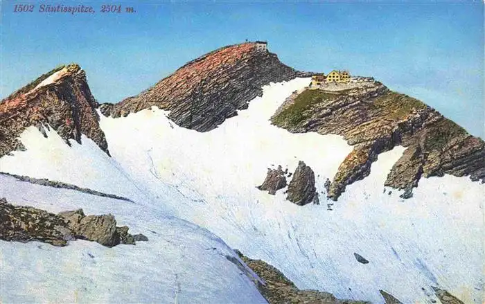 AK / Ansichtskarte  Saentis_2504m_AR mit Saentisspitze