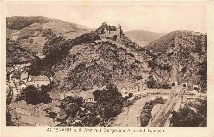 AK / Ansichtskarte  Altenahr mit Burgruine Are und Tunnels