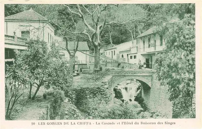 AK / Ansichtskarte  La_Chiffa_Algerie Les Gorges Cascade Hôtel du Ruisseau des Singes