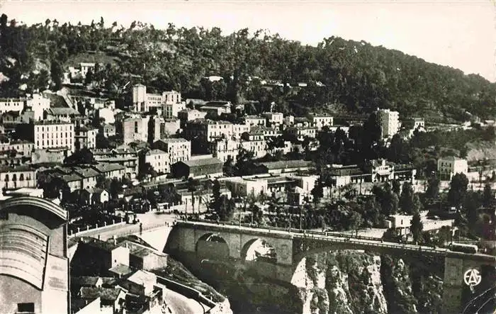 AK / Ansichtskarte  Constantine_Algerie Le Pont d'El Kantara et Quartier de la Gare