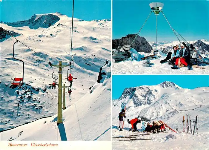 AK / Ansichtskarte 73963831 Sessellift_Chairlift_Telesiege Hintertuxer Gletscherbahn Zillertal Tirol