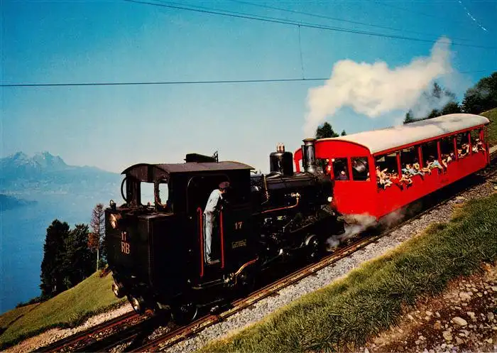 AK / Ansichtskarte 73963863 Zahnradbahn_Rack_Railway-- Vitznau Rigi Bahn 