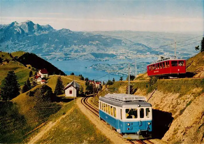 AK / Ansichtskarte  Zahnradbahn_Rack_Railway-- Rigi Vitznau Arth_Rigi-Bahn