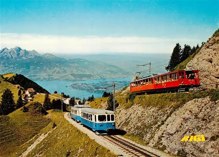 AK / Ansichtskarte  Zahnradbahn_Rack_Railway-- Vitznau Rigi Bahn