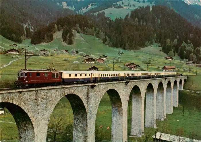 AK / Ansichtskarte  Eisenbahn_Railway_Chemin_de_Fer Bern Loetschberg Simplon Bahn