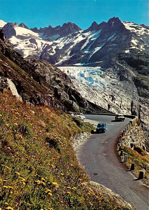 AK / Ansichtskarte 73963875 Gletscher_Glacier_Glaciar Grimselpass Rhonengletscher Galenstock