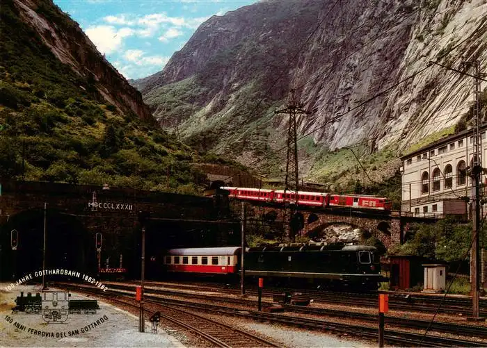 AK / Ansichtskarte 73963878 Eisenbahn_Railway_Chemin_de_Fer Goeschenen