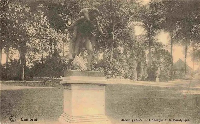 AK / Ansichtskarte  Cambrai_59_Nord Jardin public Aveugle et le Paralytique Monument