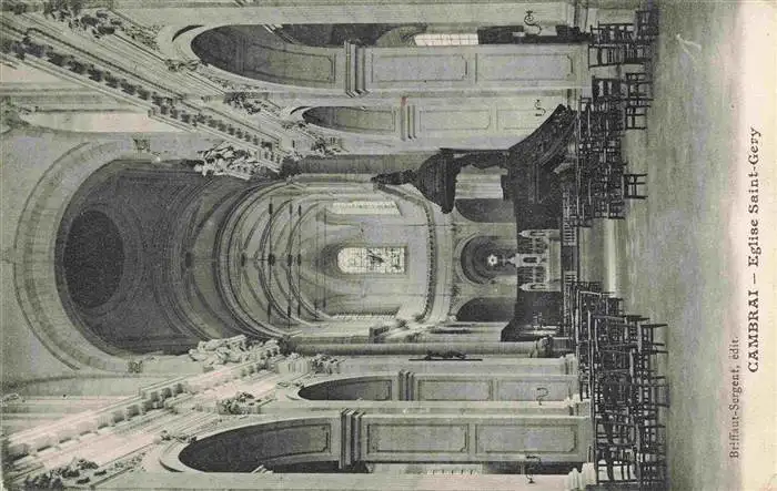 AK / Ansichtskarte  Cambrai_59_Nord Eglise Saint-Gery Intérieur Feldpost