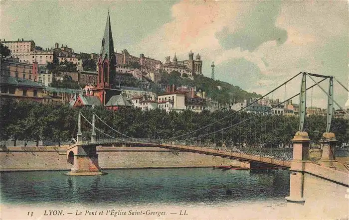 AK / Ansichtskarte  Lyon_69_Rhone Pont et l'Eglise Saint Georges
