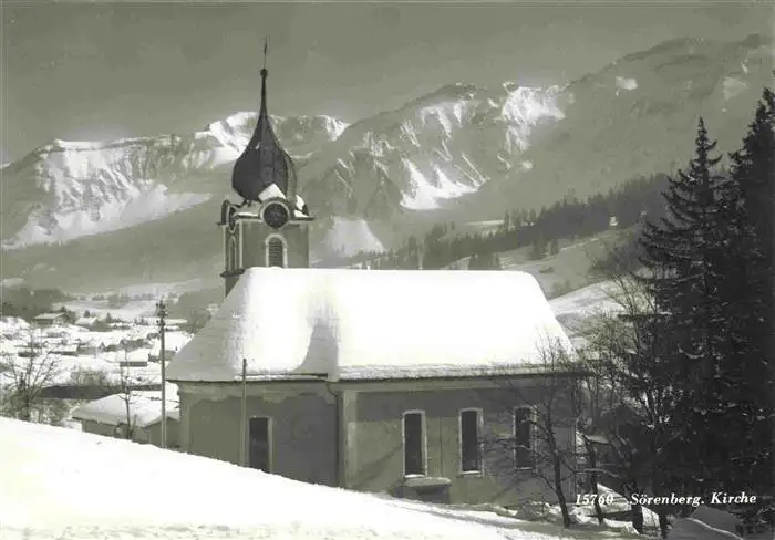 AK / Ansichtskarte  Soerenberg_LU Kirche Winterpanorama Alpen