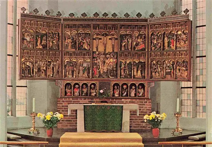 AK / Ansichtskarte 73963985 Kiel St. Nikolai Kirche Fluegelaltar von 1460