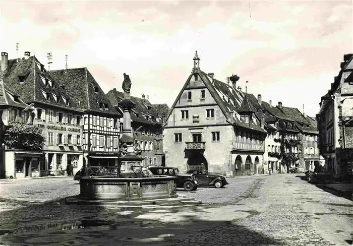 AK / Ansichtskarte  Obernai_Alsace_Oberehnheim_Elsass_67 Le Puit Sainte Odile et Place du Marché