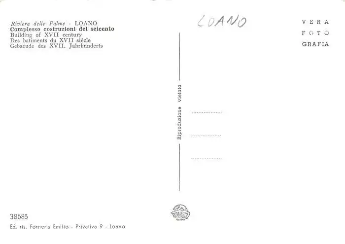 AK / Ansichtskarte  Loano_Liguria_IT Complesso costruzioni del Seicento