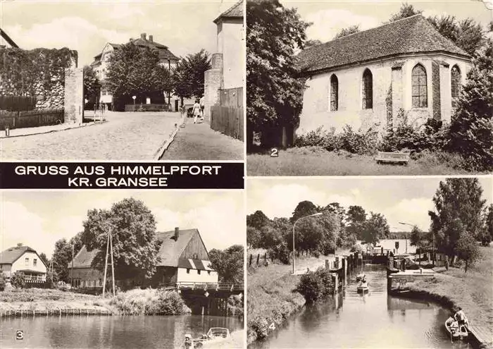 AK / Ansichtskarte  Himmelpfort Stadtmauer Klosterkirche ehem. Zisterzienserkloster Kanal Schleuse