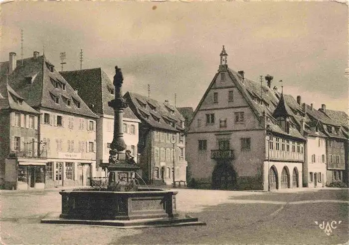 AK / Ansichtskarte  Obernai_Alsace_Oberehnheim_Elsass_67 Place du marché Fontaine