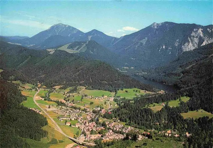 AK / Ansichtskarte  Lunz_am_See_AT Panorama Blick gegen oetscher und Scheiblingstein Alpen