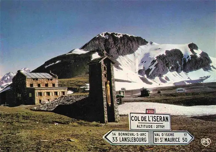 AK / Ansichtskarte  Col_de_l_Iseran Sommet du Col Chapelle de l'Iseran Signal de l'Iseran Hôtel