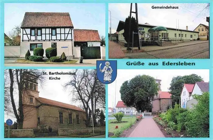 AK / Ansichtskarte  Edersleben Ortsmotive Gemeindehaus Kirche