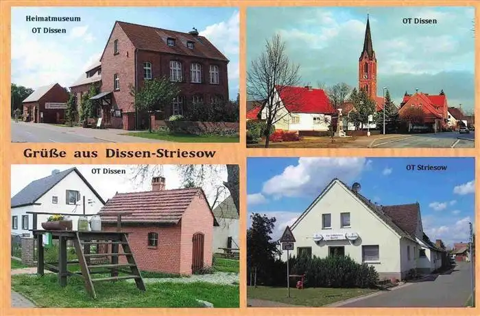 AK / Ansichtskarte 73964223 Striesow Gasthaus OT Dissen Heimatmuseum Kirche