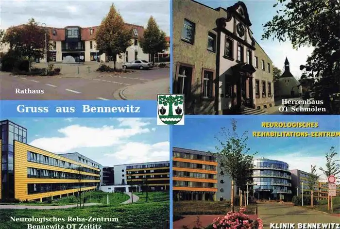 AK / Ansichtskarte 73964228 Bennewitz Rathaus Herrenhaus OT Schmoelen Reha-Zentrum Klinik