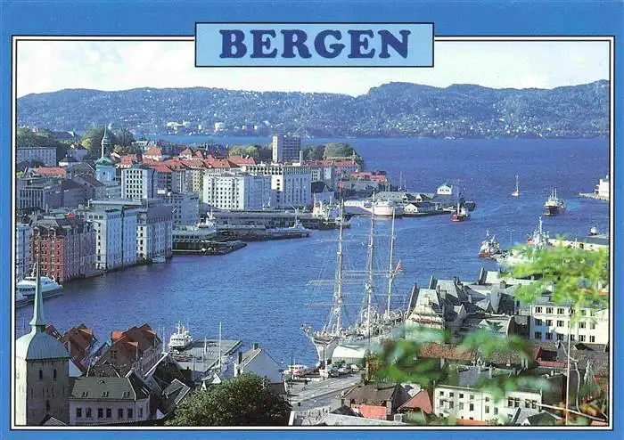 AK / Ansichtskarte 73964230 Bergen__Norge Panorama Hafen