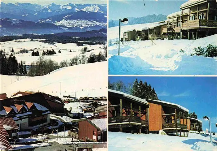 AK / Ansichtskarte  Scheidegg_Allgaeu_Bayern Feriendorf des Erholungswerks der Deutschen Bundespost e.V. Winterpanorama Alpen