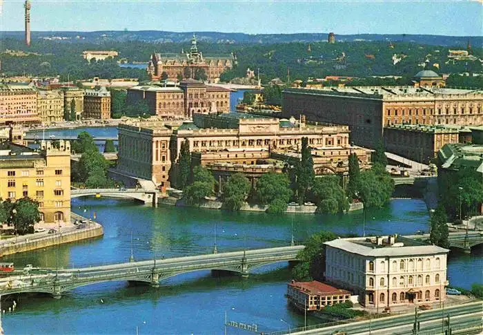 AK / Ansichtskarte 73964247 Stockholm__Sweden Panorama Palast
