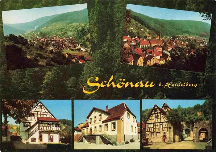 AK / Ansichtskarte  Schoenau_Heidelberg_Odenwald Panorama Ortsmotive im Zentrum