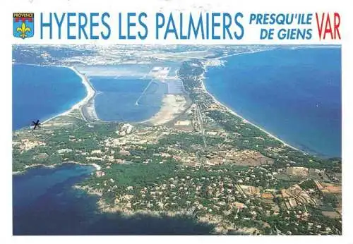AK / Ansichtskarte  Hyeres-les-Palmiers_83_Var La presqu'île de Giens et ses marais salants vue aérienne