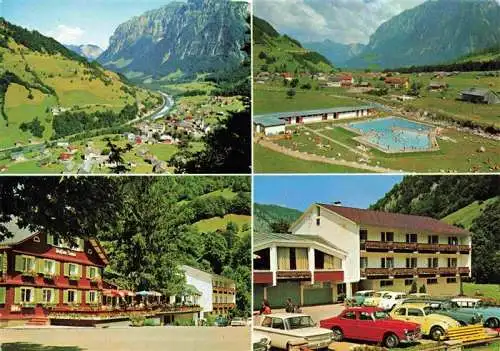 AK / Ansichtskarte 73964385 Mellau_Vorarlberg Panorama Alpen Freibad Gasthof Sonne