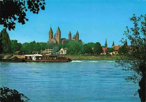 AK / Ansichtskarte 73964387 Speyer_Rhein Blick ueber den Rhein zum Dom