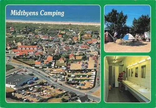 AK / Ansichtskarte  Lokken_Loekken_DK Midtbyens Camping Luftaufnahme Waschraum