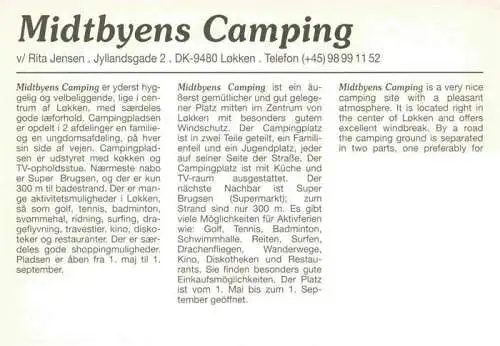 AK / Ansichtskarte 73964423 Lokken_Loekken_DK Midtbyens Camping Luftaufnahme Waschraum