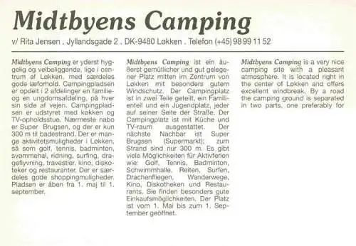 AK / Ansichtskarte  Lokken_Loekken_DK Midtbyens Camping Luftaufnahme Waschraum