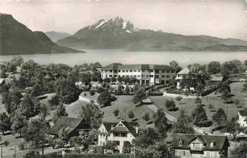 AK / Ansichtskarte  Weggis_Vierwaldstaettersee Ferienheim Coop mit Pilatusblick