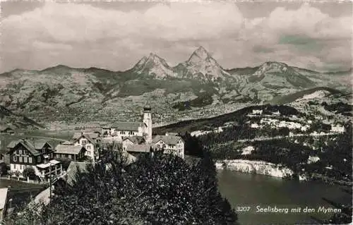 AK / Ansichtskarte  Seelisberg_UR Fliegeraufnahme mit Seelisbergersee und den Mythen