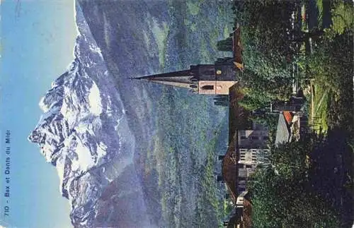 AK / Ansichtskarte  Bex-les-Bains_VD Dents du Midi et l'Eglise
