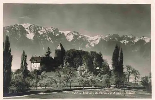 AK / Ansichtskarte  Blonay-Saint-Legier_Blonay-sur-Vevey_VD Chateau de Blonay et Alpes de Savoie